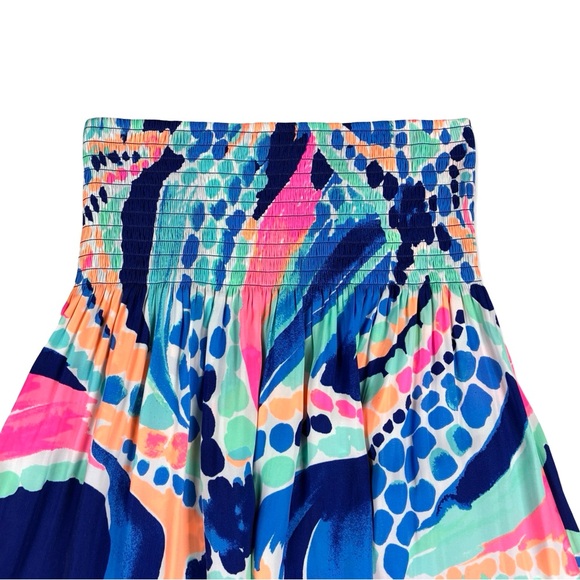 Lilly Pulitzer Ocean Jewels Smocked Strapless Midi Dress - Picture 4 of 12